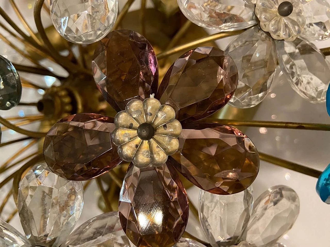 Murano glass flower-shaped recessed lamp, 1970s 7