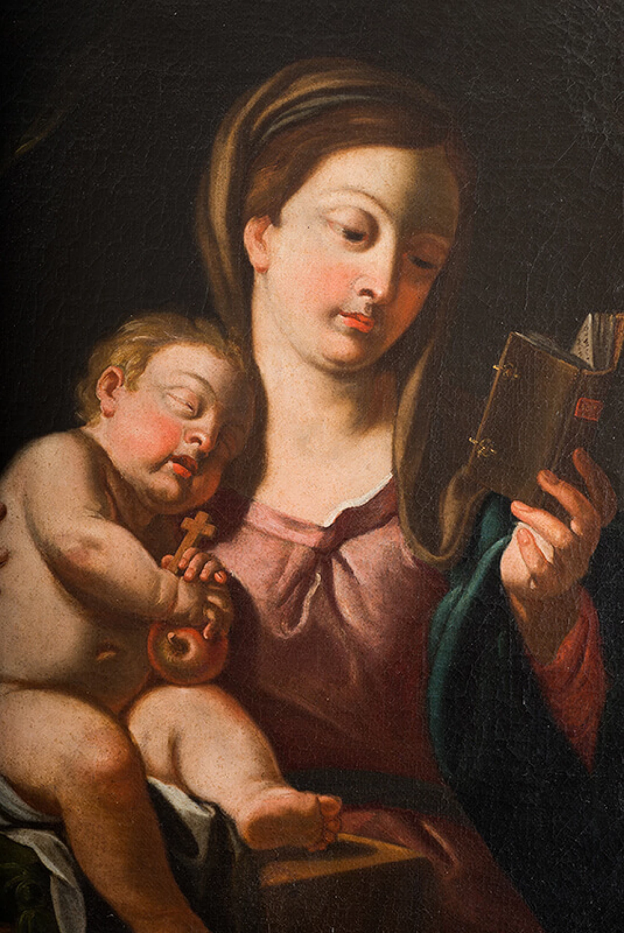 Oil on canvas depicting Madonna and sleeping child, 18th century 2