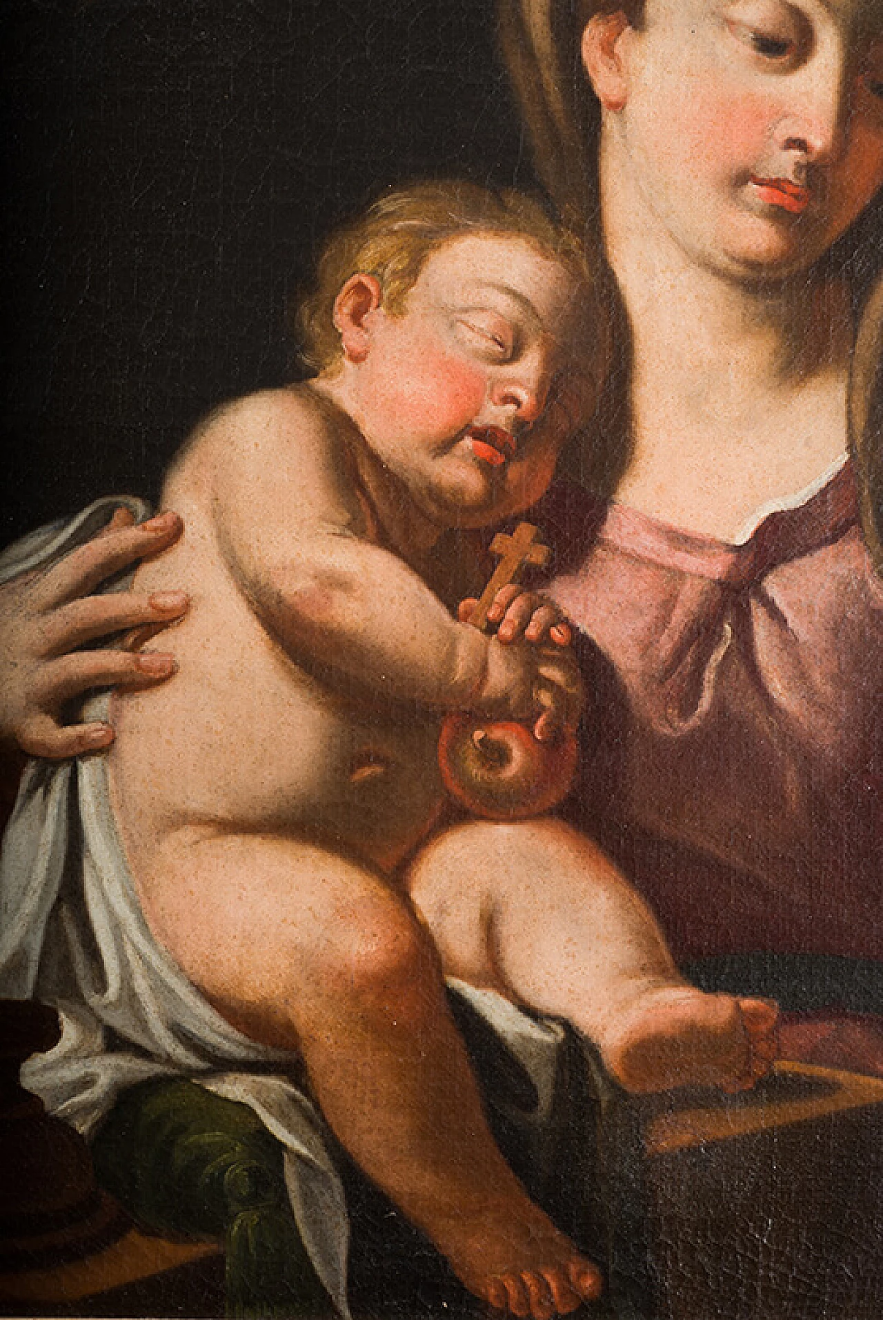 Oil on canvas depicting Madonna and sleeping child, 18th century 3