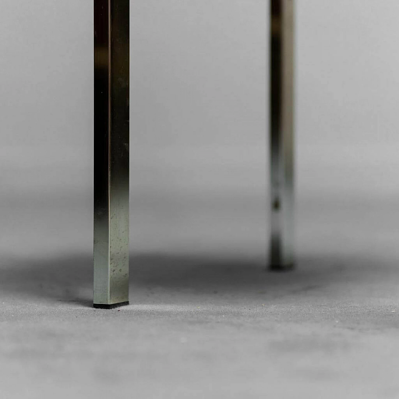 Pair of chromed metal and fabric chairs, 1970s 6