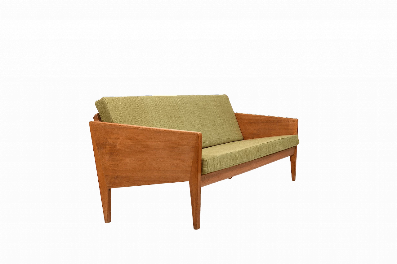 Divano di Illum Wikkelsø in rovere per Møbelfabrik di Søren Willadsen, anni '50 16