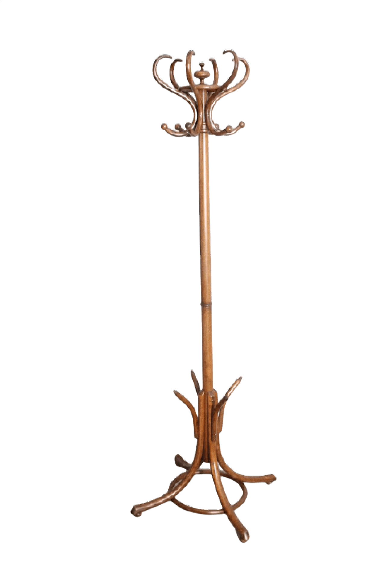 Thonet coat rack in curved beech wood, 1940s 11