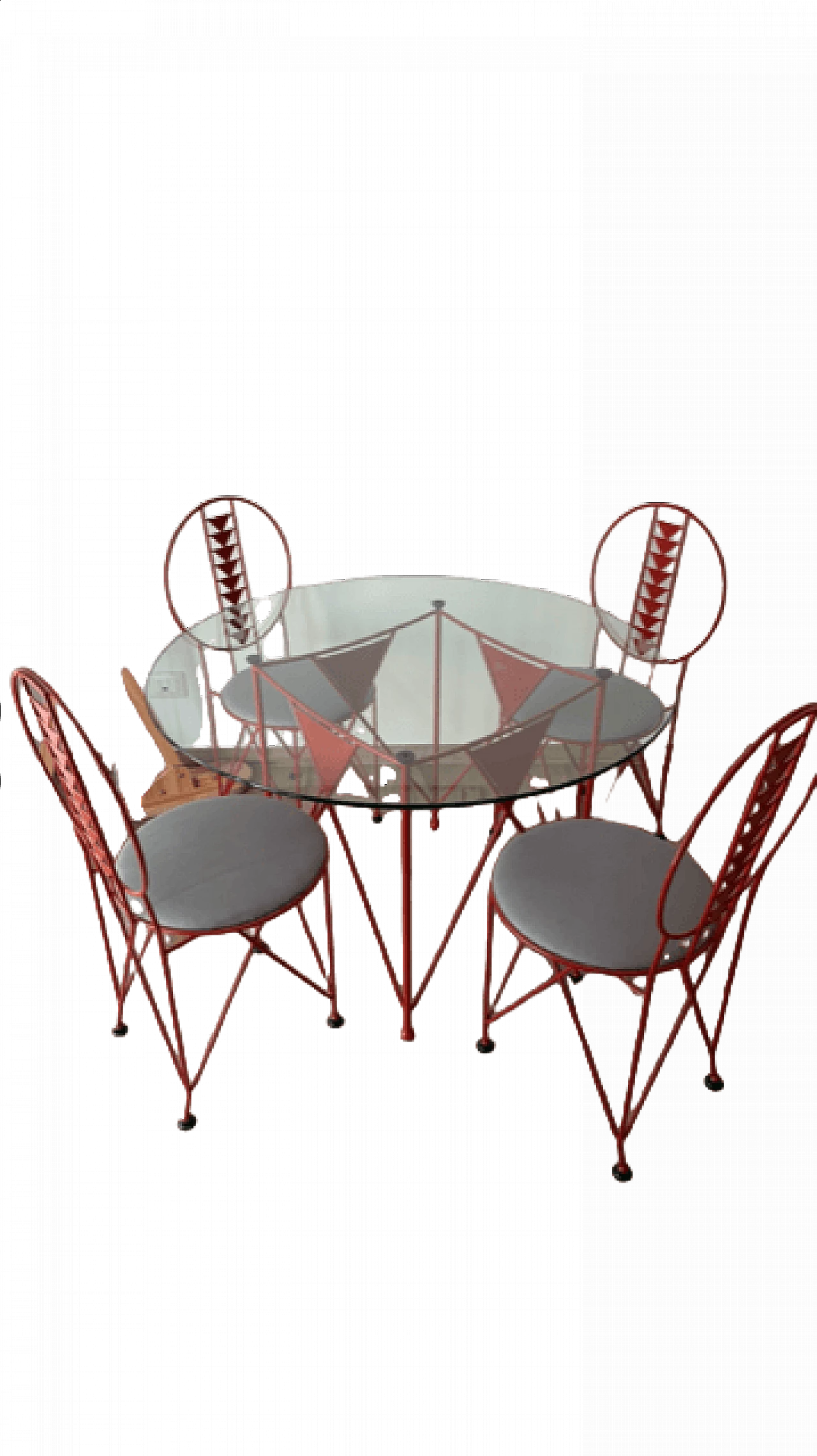 Tavolo con 4 sedie di Frank Lloyd Wright per Cassina, anni '70 9