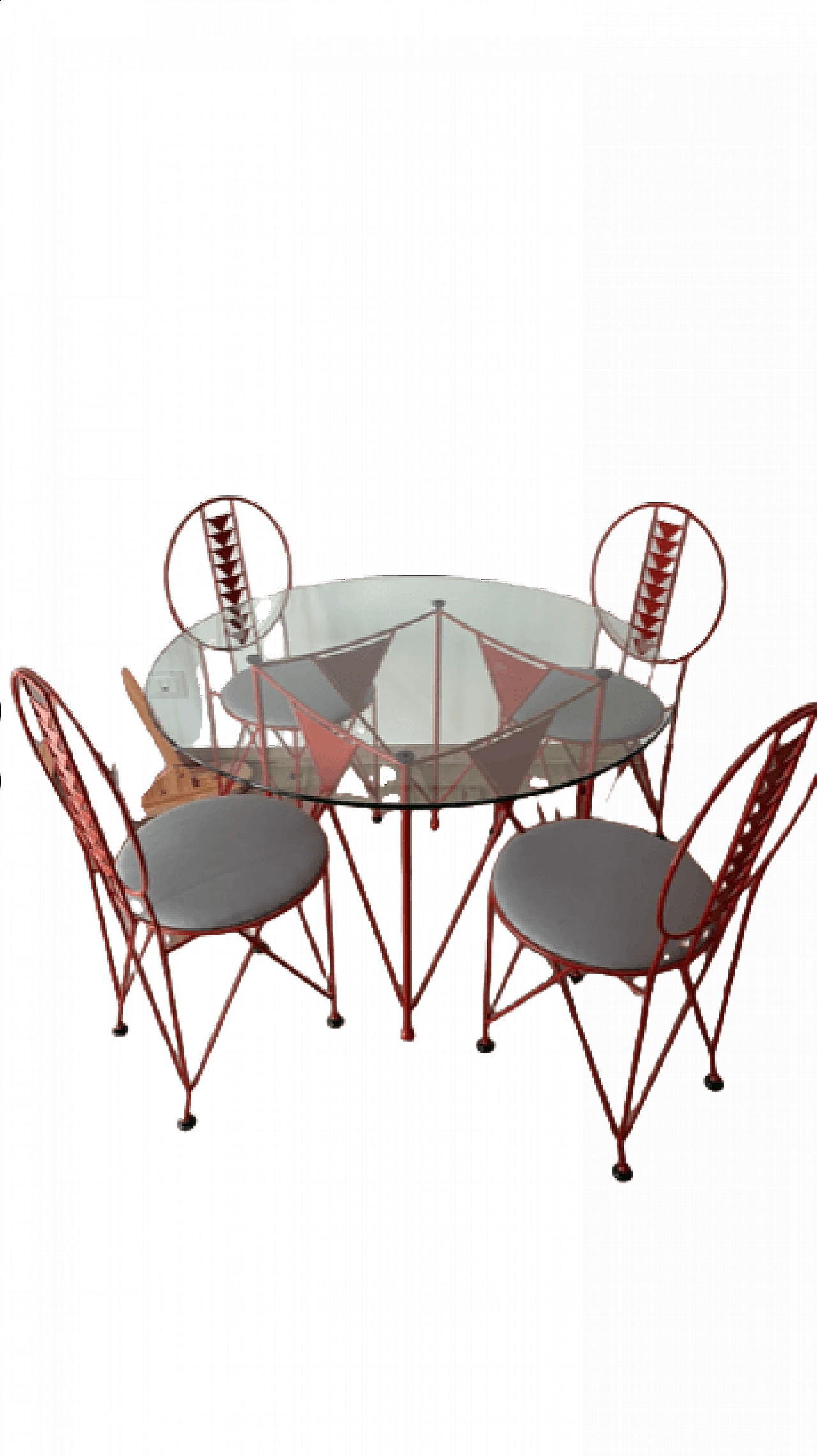 Table with 4 chairs by Frank Lloyd Wright for Cassina, 1970s 9