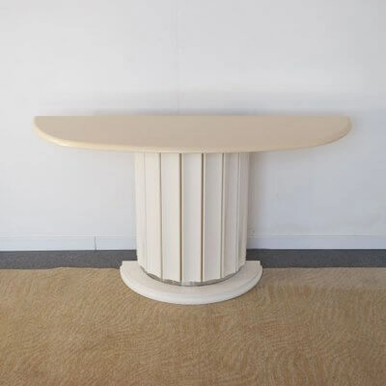 White lacquered console table in the style of Aldo Tura, 1970s 1