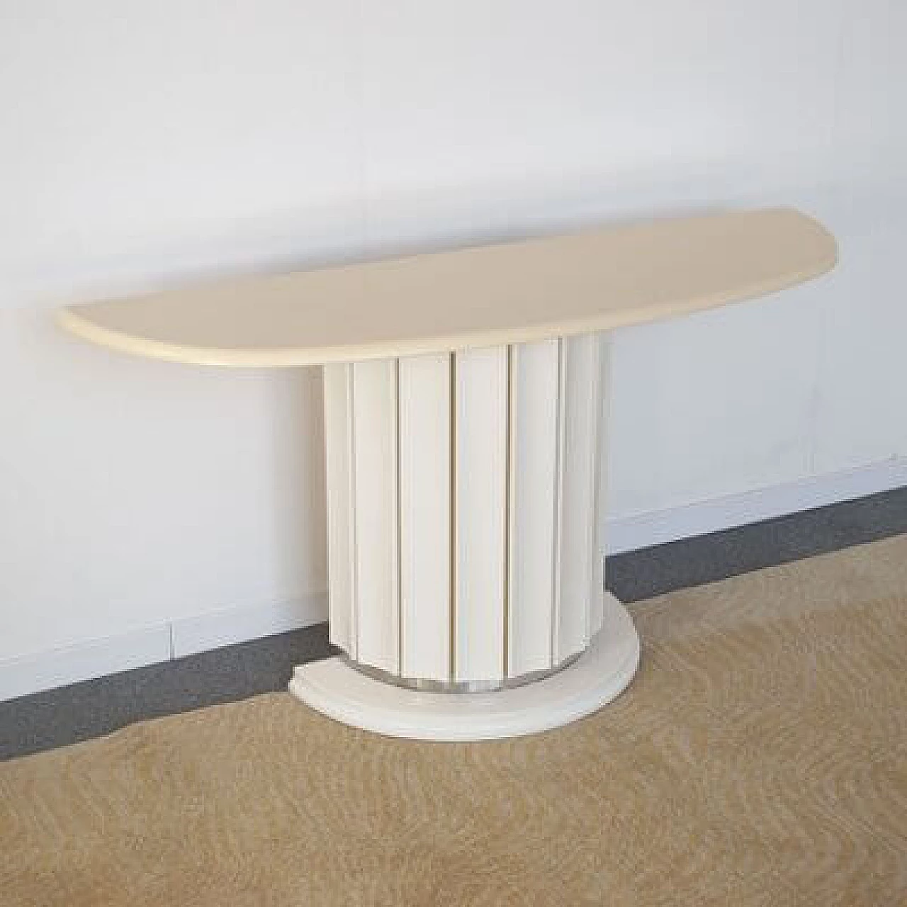 White lacquered console table in the style of Aldo Tura, 1970s 2