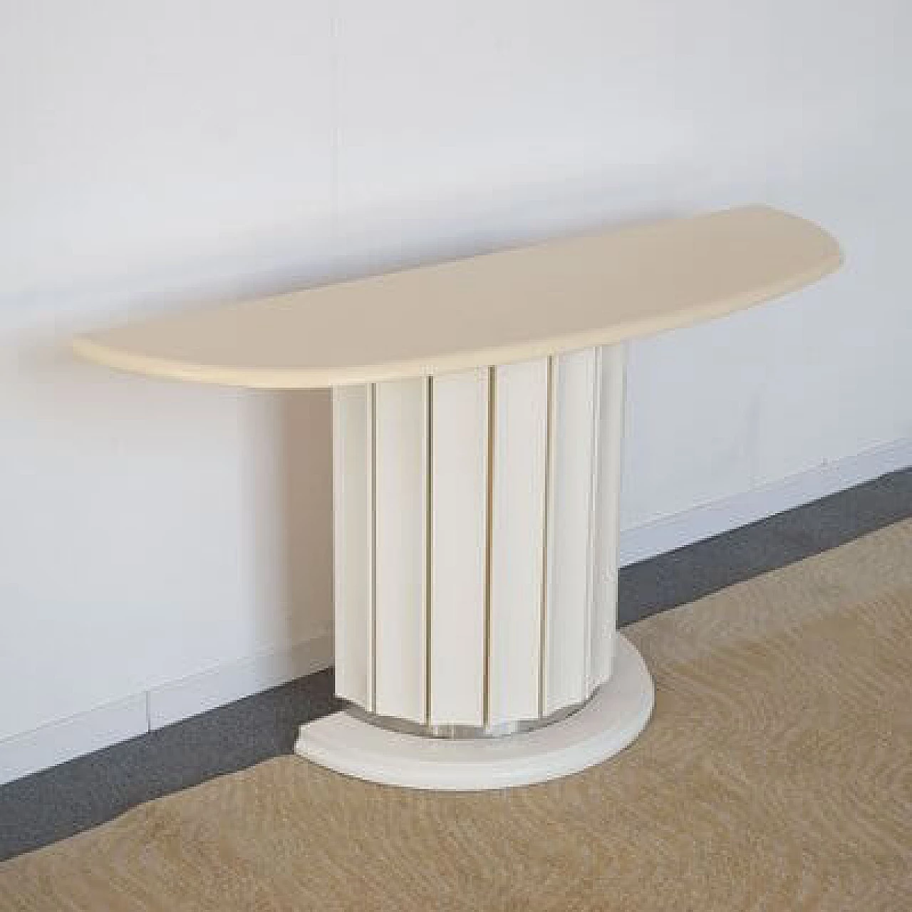 White lacquered console table in the style of Aldo Tura, 1970s 5