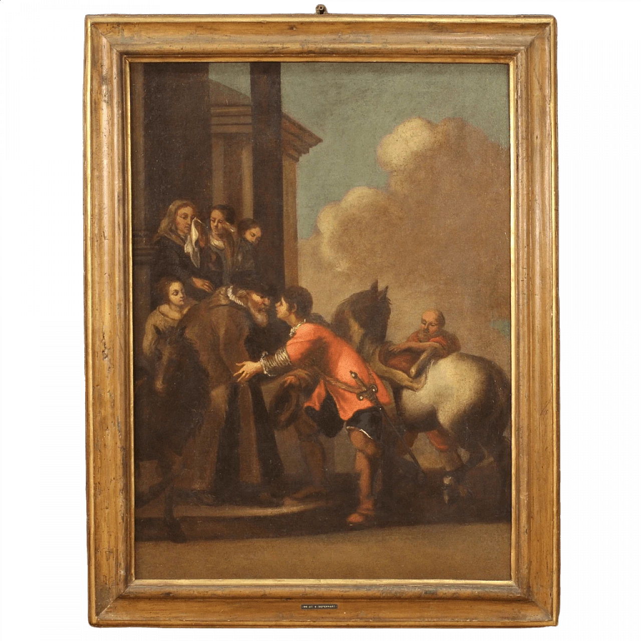 The departure of the prodigal son, oil on canvas, 18th century 13