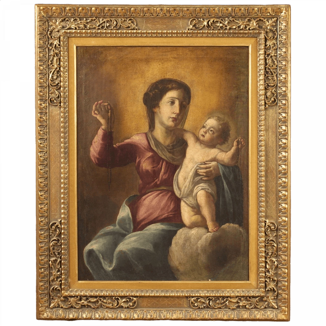 Madonna con bambino, olio su tela, '700 13