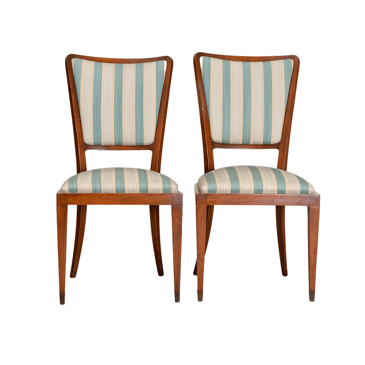Pair of wooden chairs by Paolo Buffa, 1950s 12