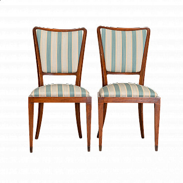 Pair of wooden chairs by Paolo Buffa, 1950s