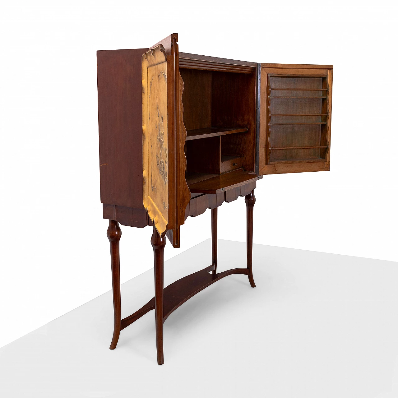Enamelled wooden bar cabinet, 1940s 4