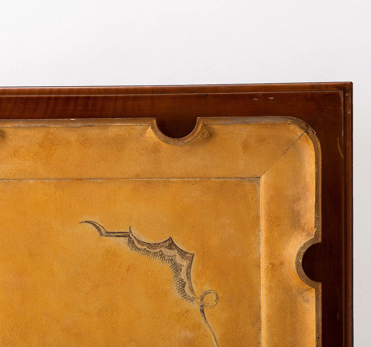 Mobile bar in legno decorato a smalto, anni '40 7