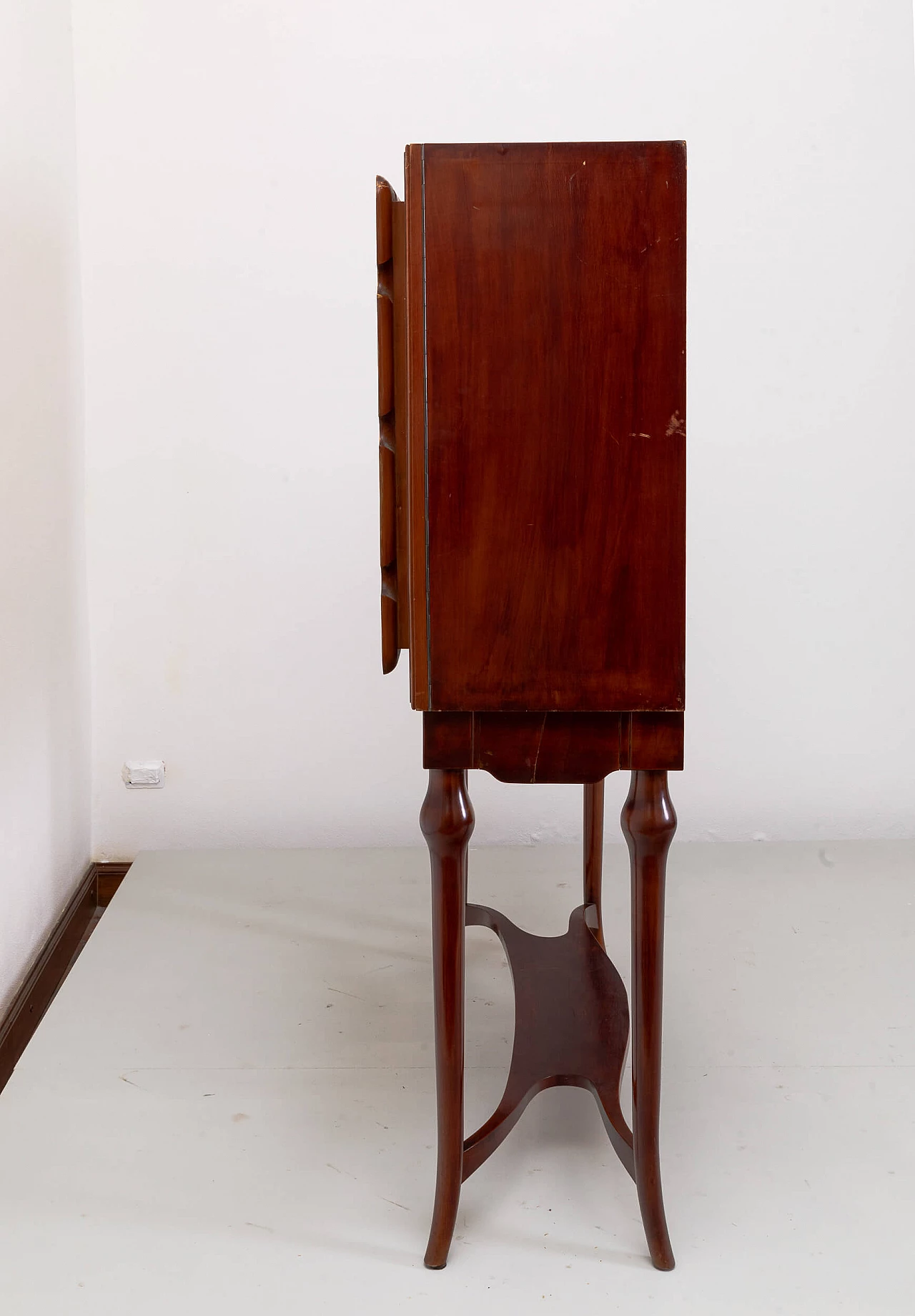 Mobile bar in legno decorato a smalto, anni '40 8