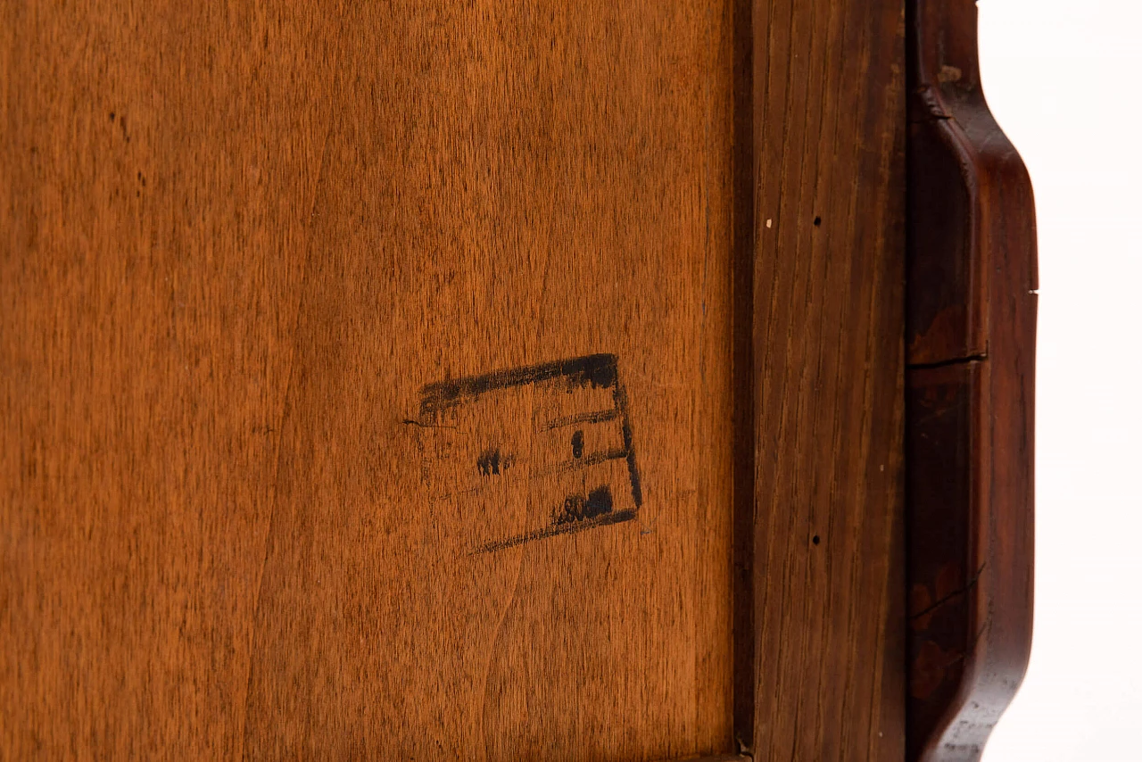 Mobile bar in legno decorato a smalto, anni '40 10