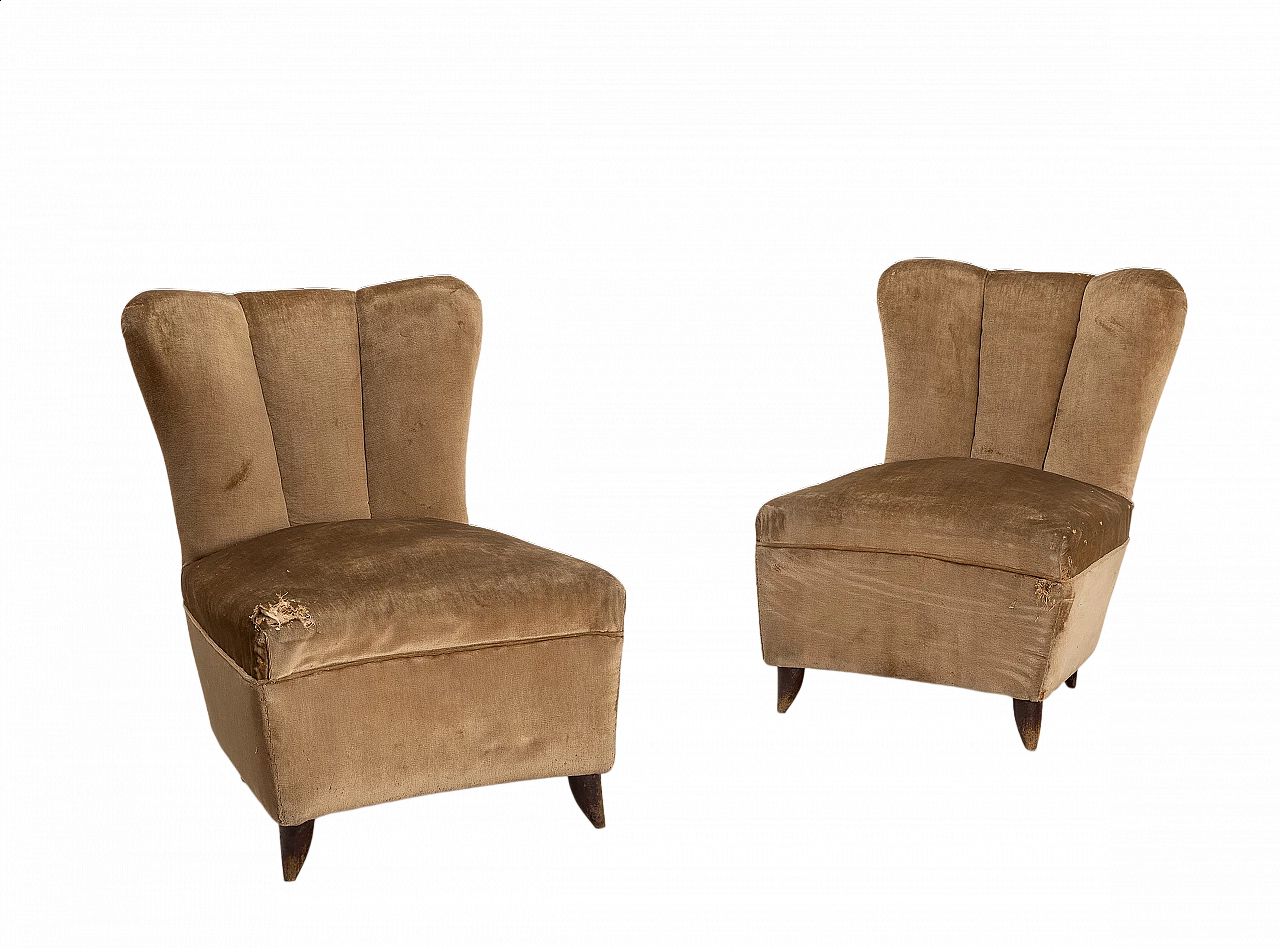 Pair of armchairs in the manner of Guglielmo Ulrich, 1940s 7