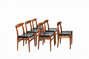6 W2 chairs by Wegner for C. M. Madsen, 1950s