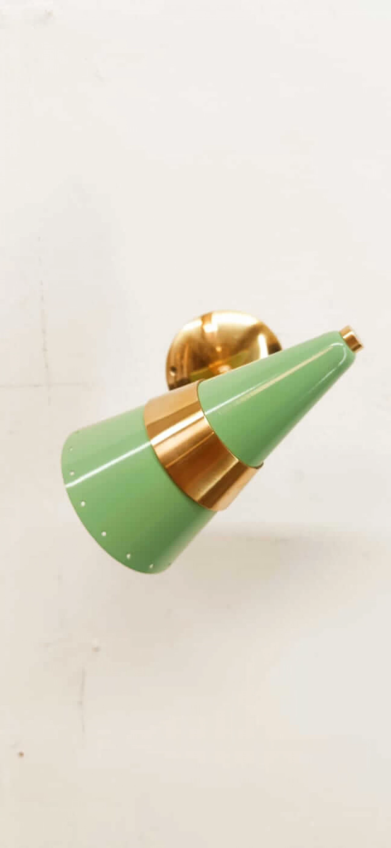 Water-green adjustable wall light, 1970s 1