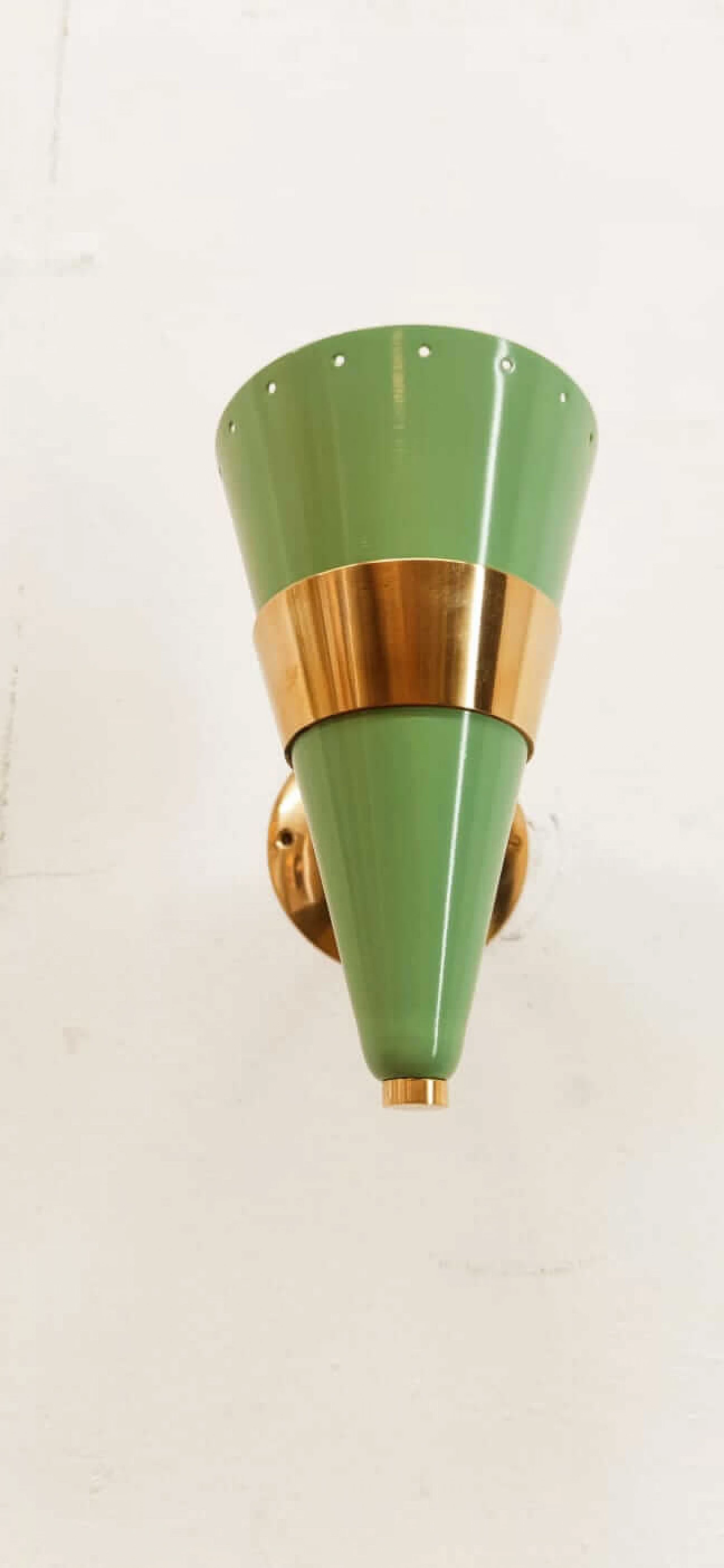 Water-green adjustable wall light, 1970s 4
