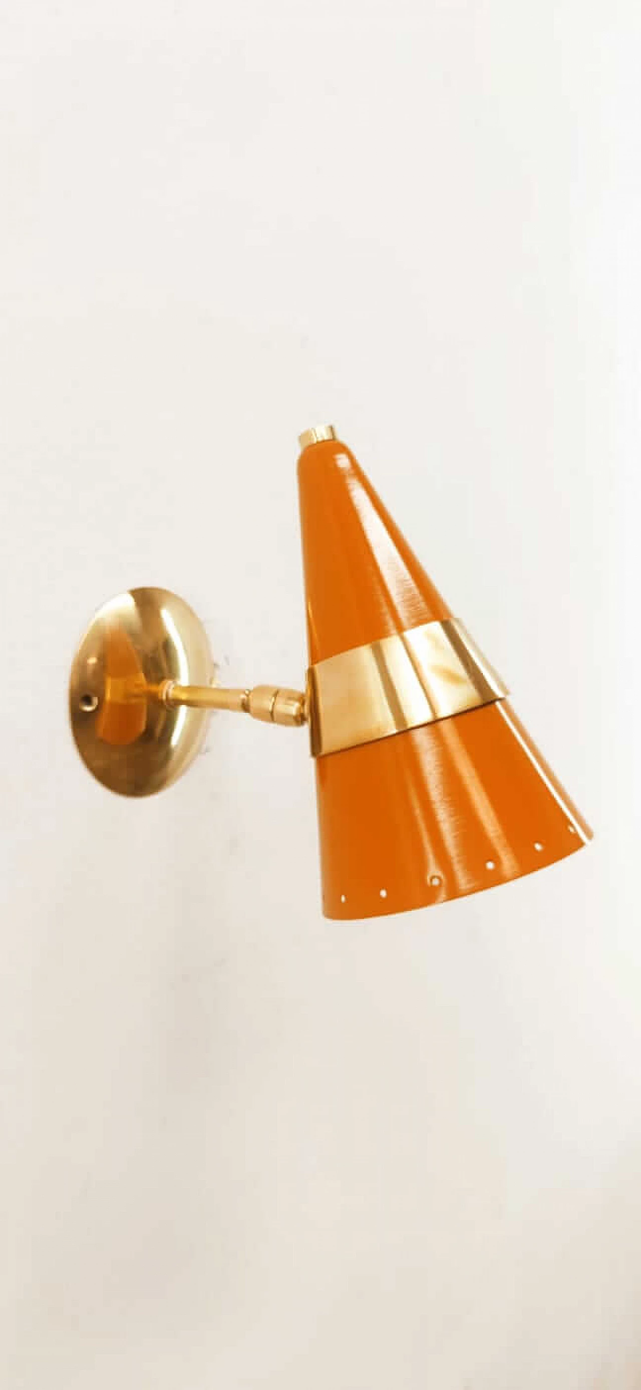 Orange adjustable wall light, 1970s 2