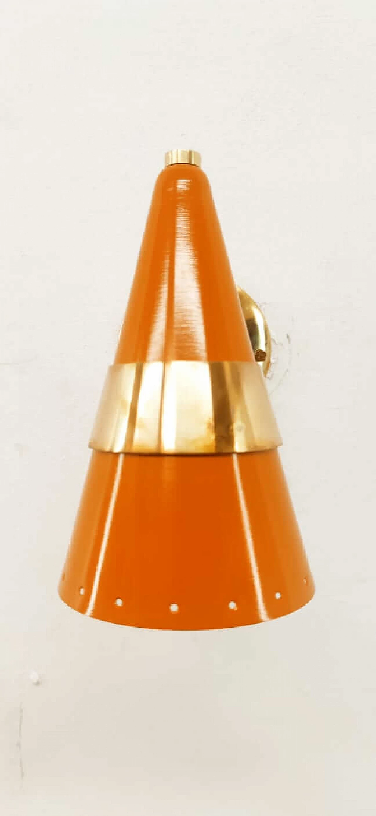Orange adjustable wall light, 1970s 6