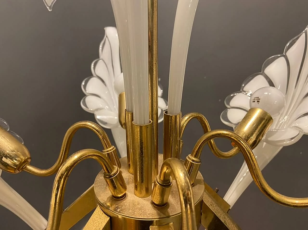 Murano glass chandelier in the shape of a flower, 1970s 6