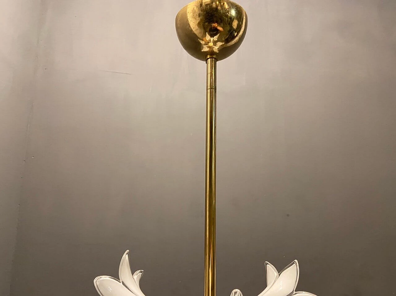 Murano glass chandelier in the shape of a flower, 1970s 8