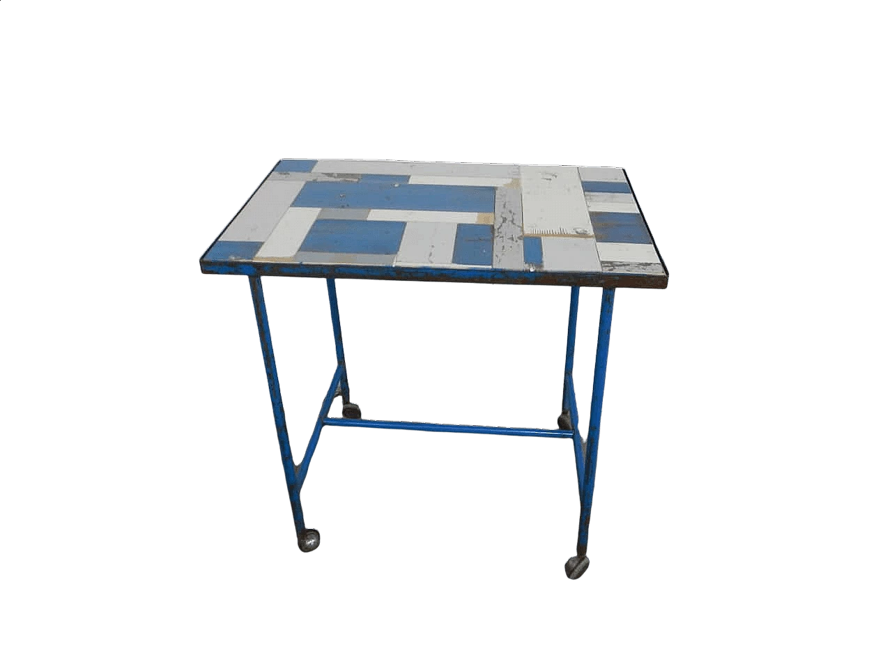 Patchwork iron cart, 1970s 9