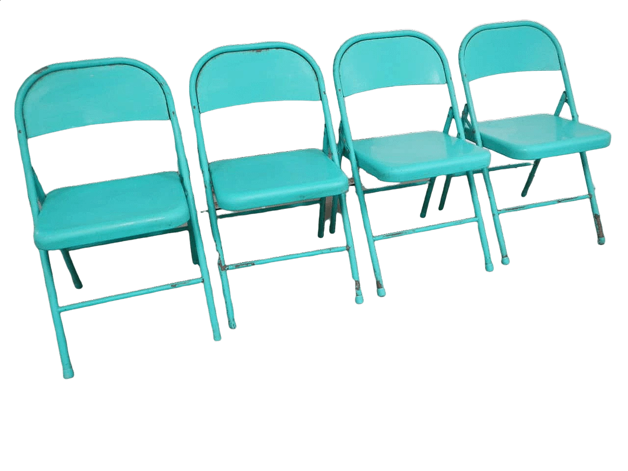 4 Iron folding garden chairs, 1980s 13