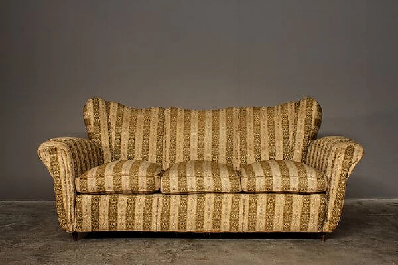 Three seater sofa and armchair, 1950s 6