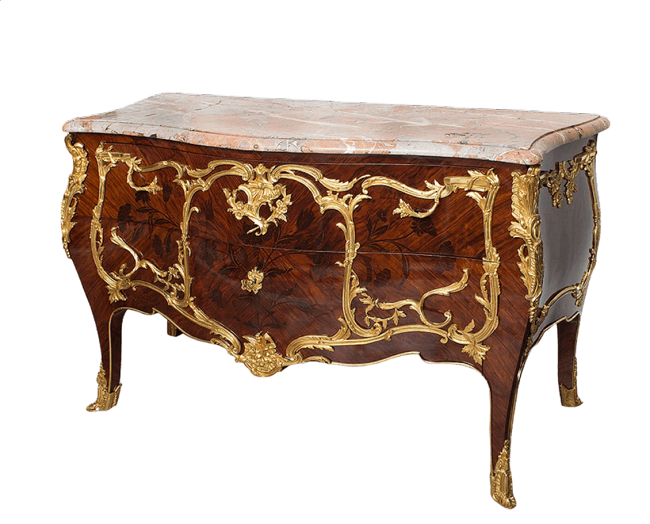 Cassettone in stile Napoleone III con piano in marmo fiordipesco, '800 10
