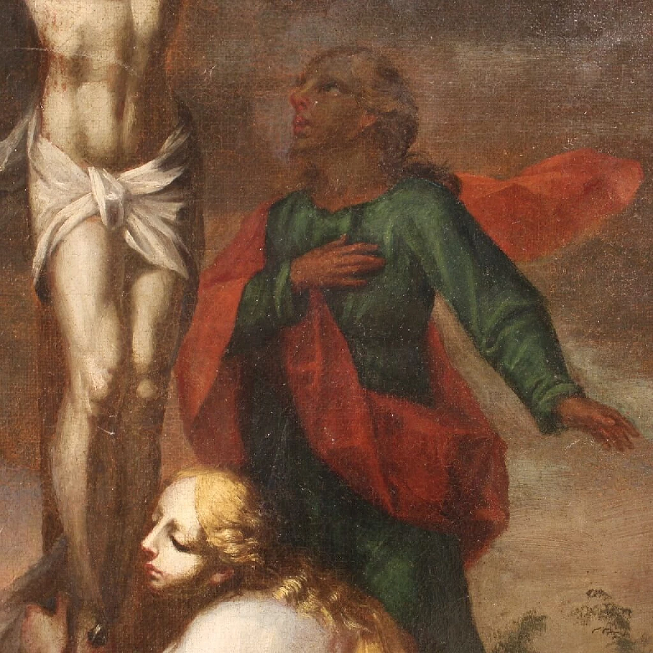 Oil on canvas depicting the crucifixion, 18th century 9