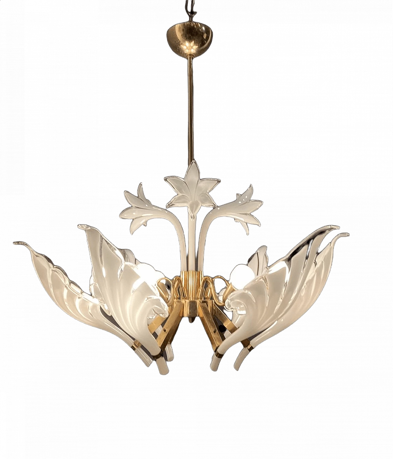 Murano glass chandelier in the shape of a flower, 1970s 9