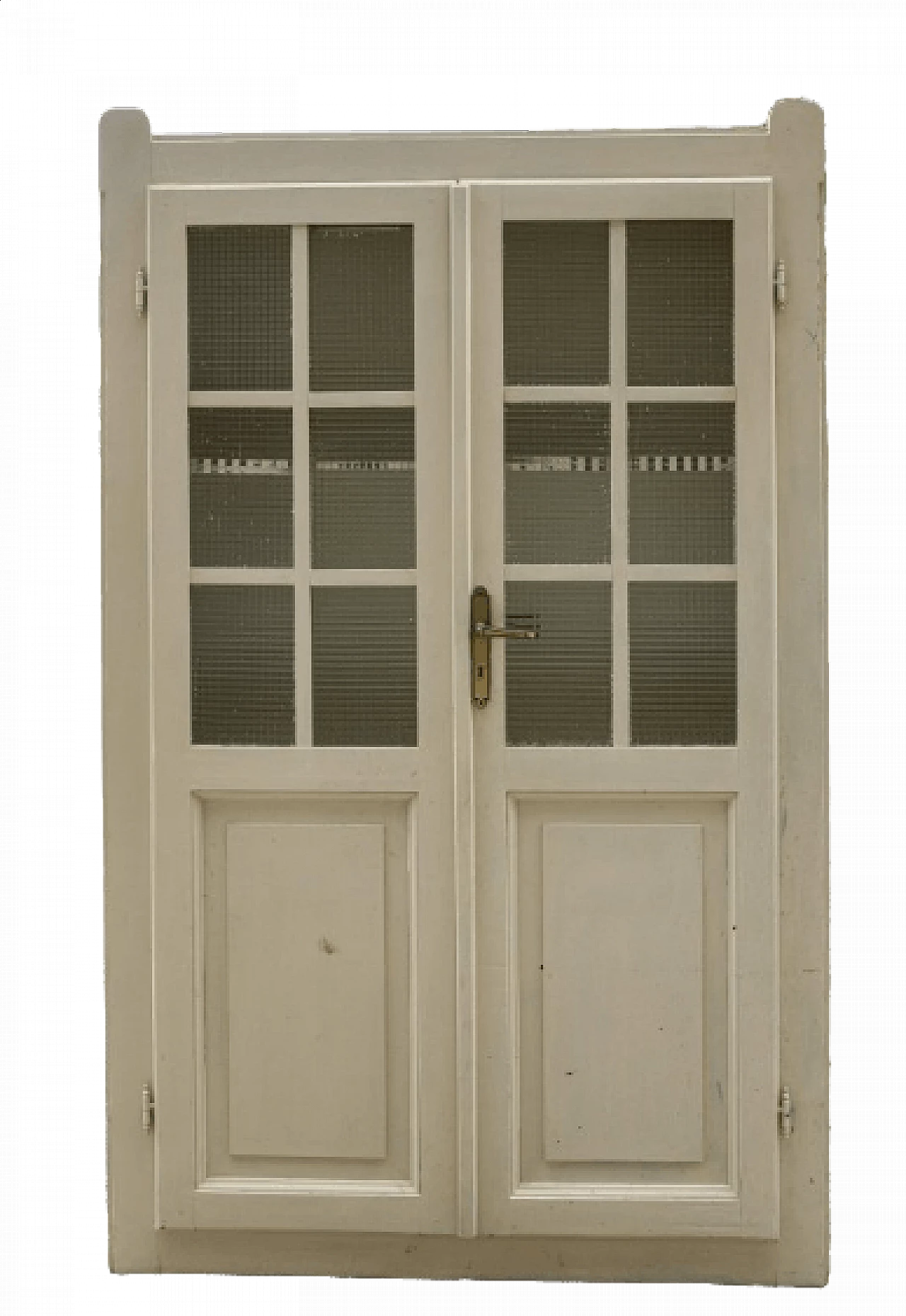 Credenza da muro in legno composito con porte liberty, anni '50 7