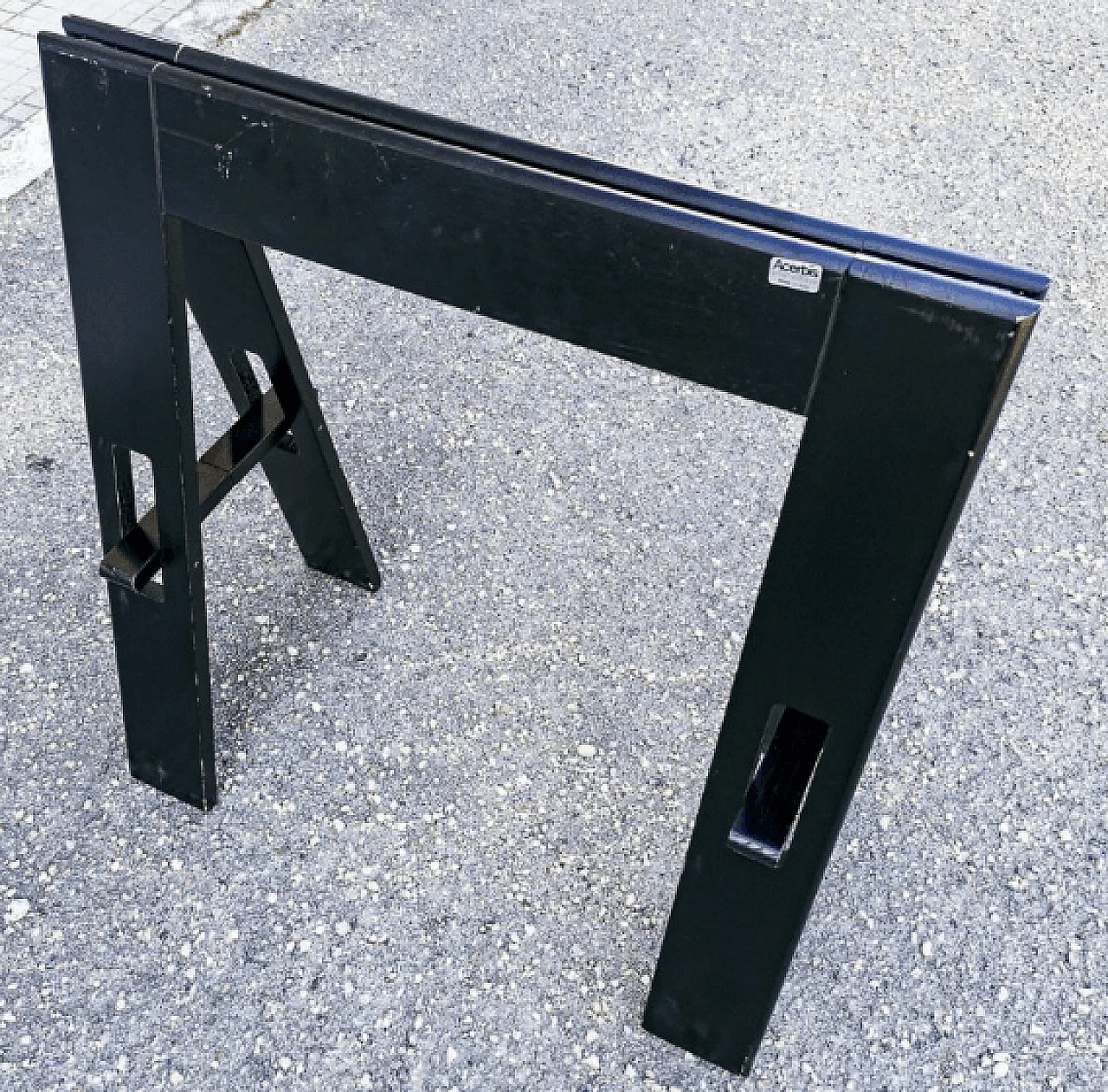 Wooden table with folding legs by Acerbis, 1980s 5