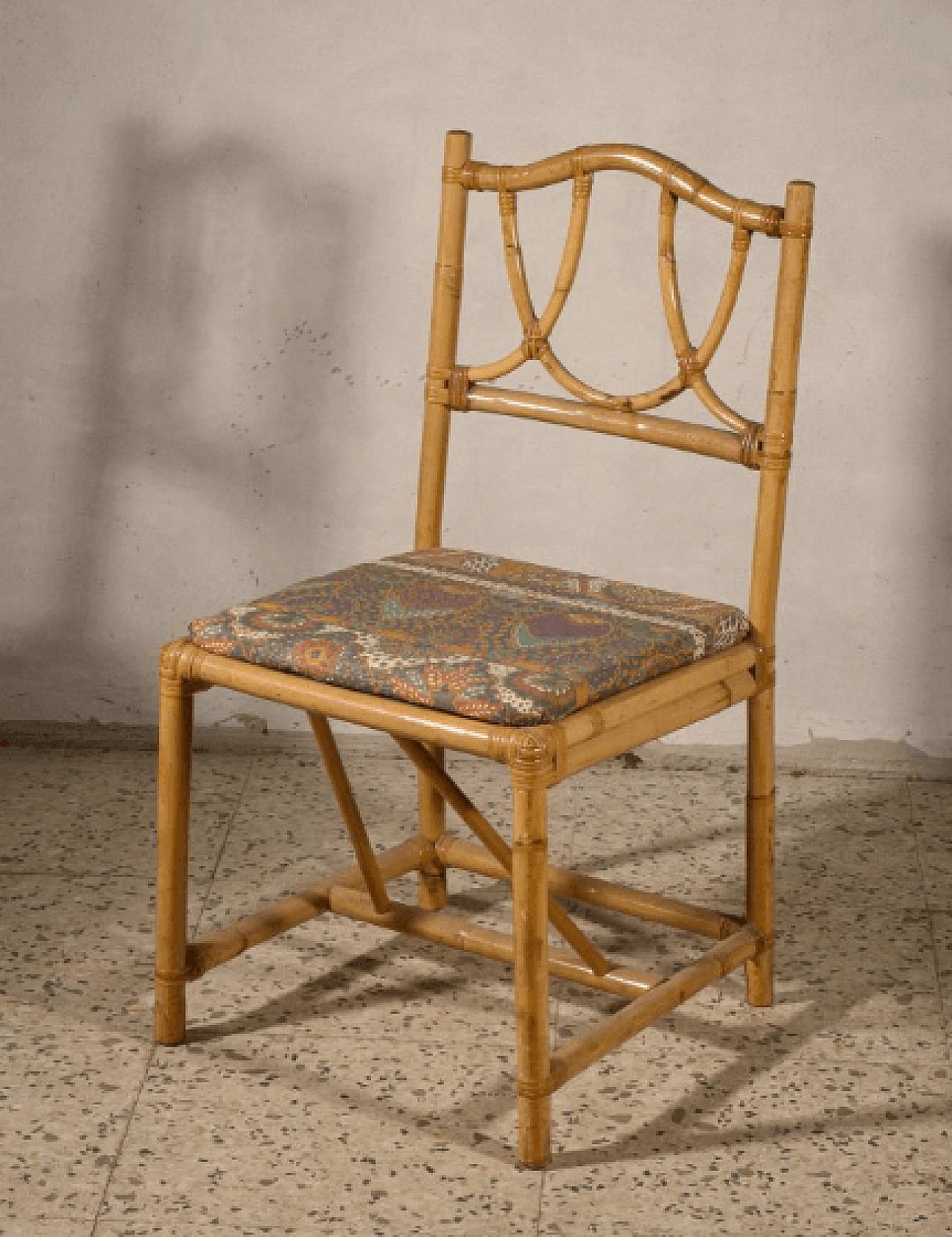 Bamboo desk chair, 1980s 5