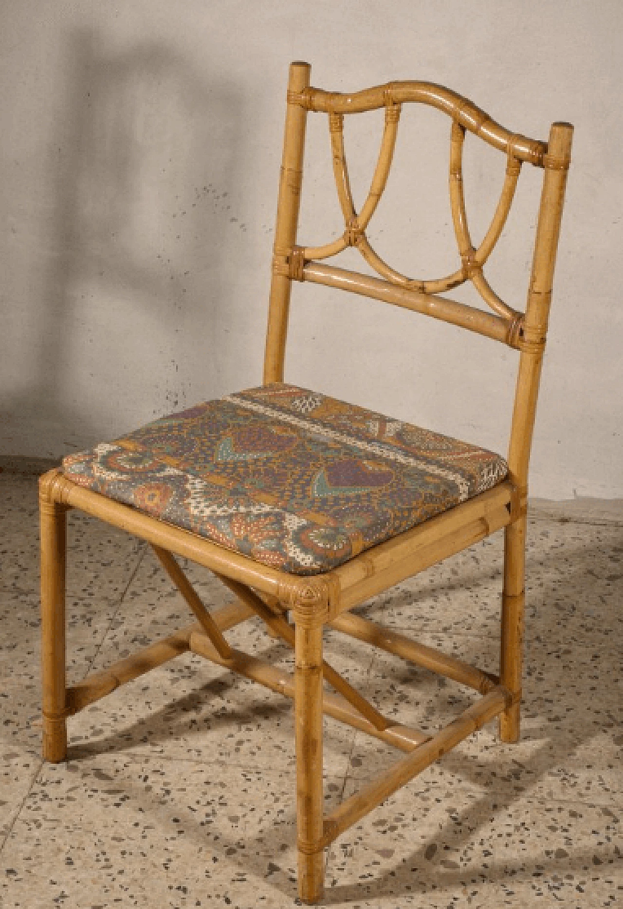 Bamboo desk chair, 1980s 6