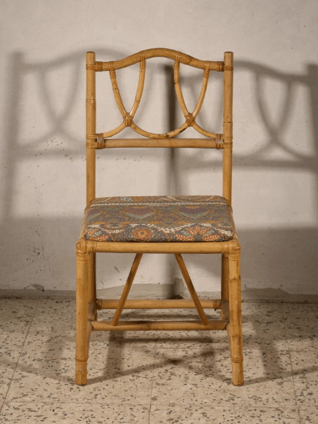 Bamboo desk chair, 1980s 7