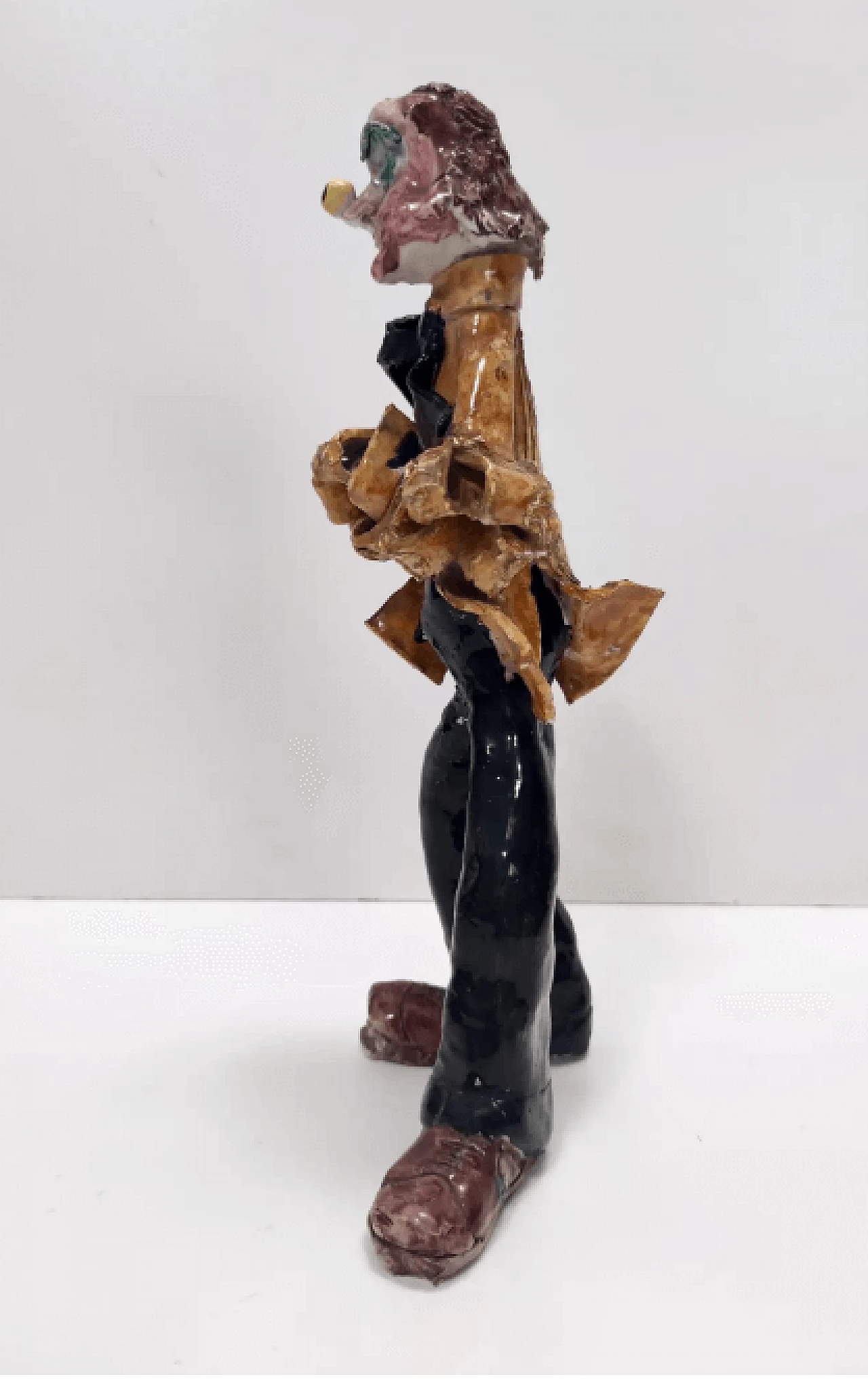 Decorative lacquered ceramic clown, 1950s 8