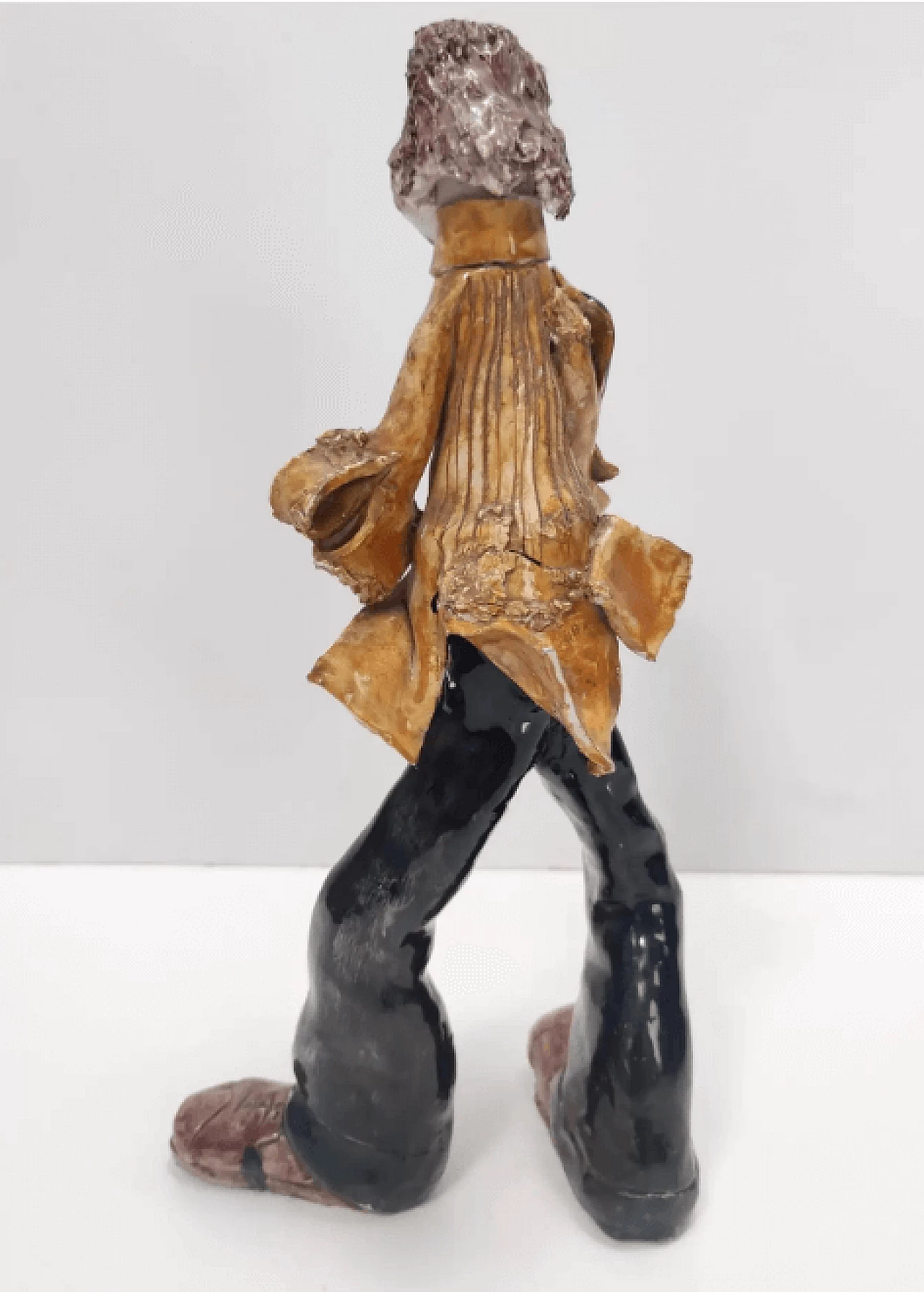 Decorative lacquered ceramic clown, 1950s 9