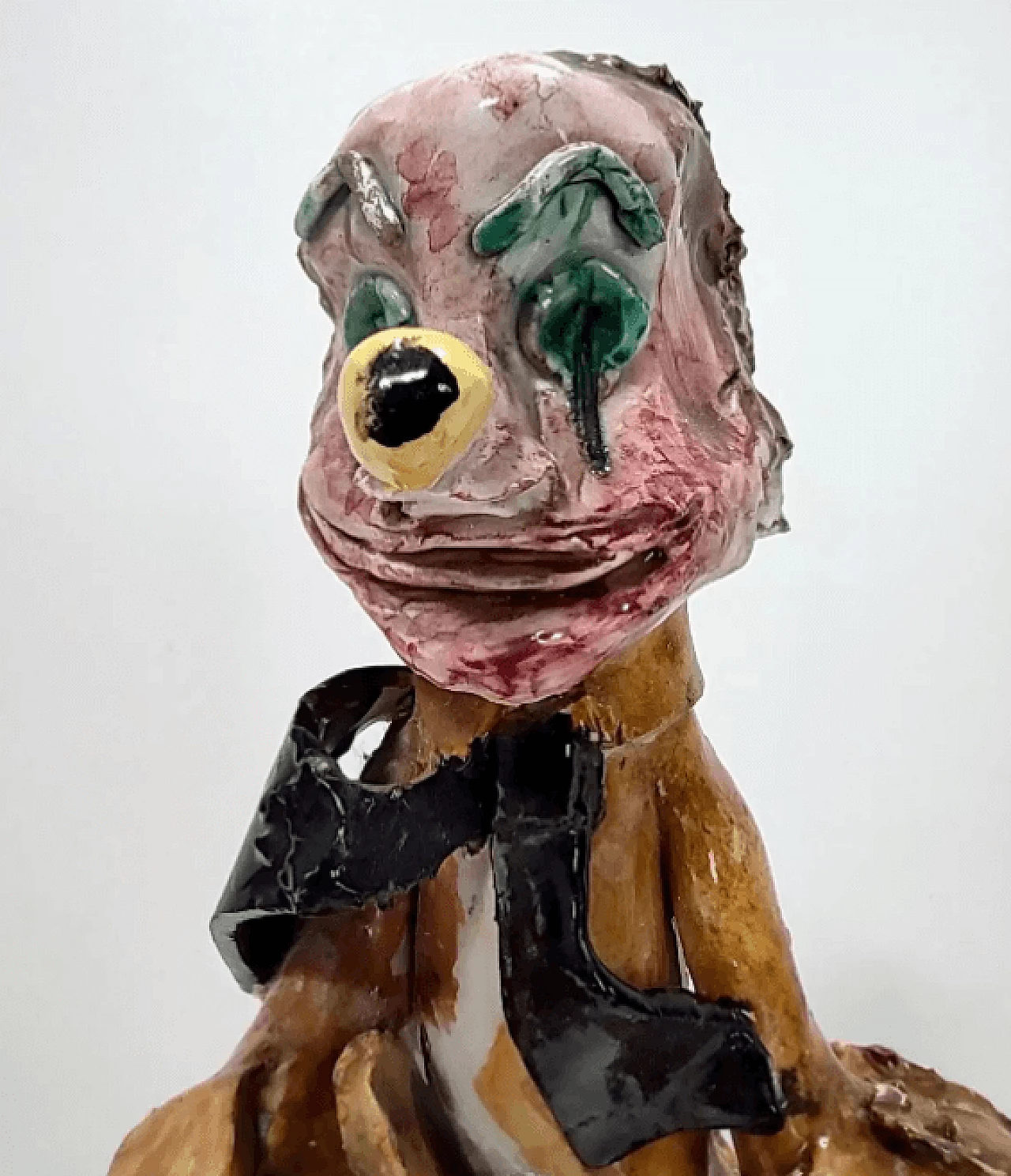 Decorative lacquered ceramic clown, 1950s 11