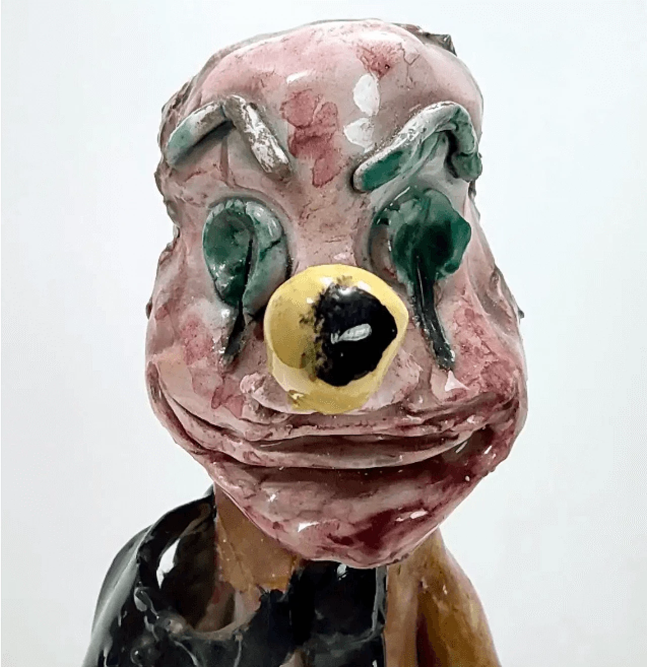 Decorative lacquered ceramic clown, 1950s 12