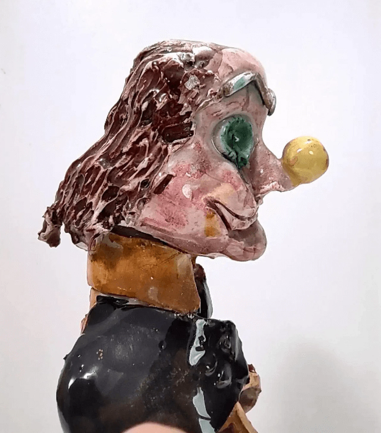 Decorative lacquered ceramic clown, 1950s 13