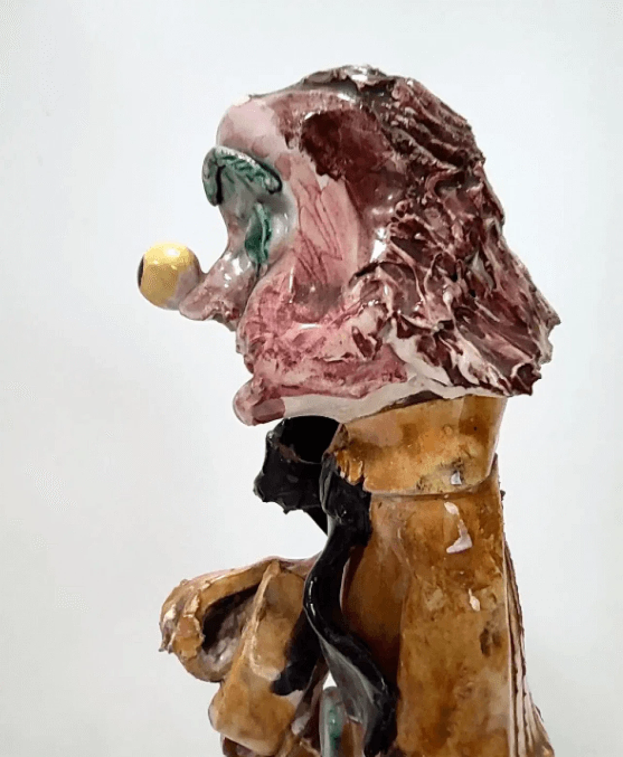 Decorative lacquered ceramic clown, 1950s 14