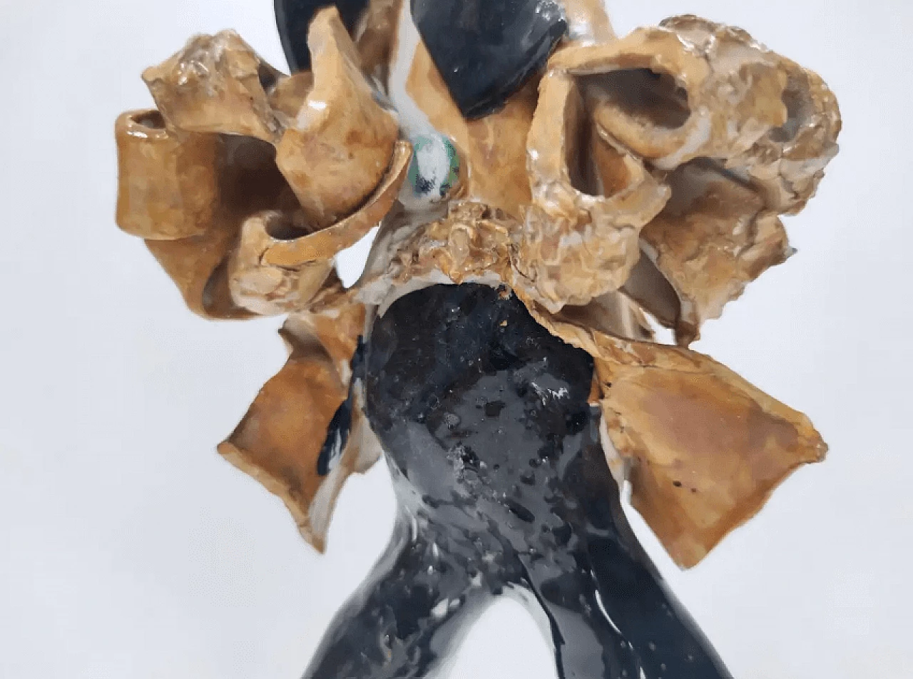 Decorative lacquered ceramic clown, 1950s 16