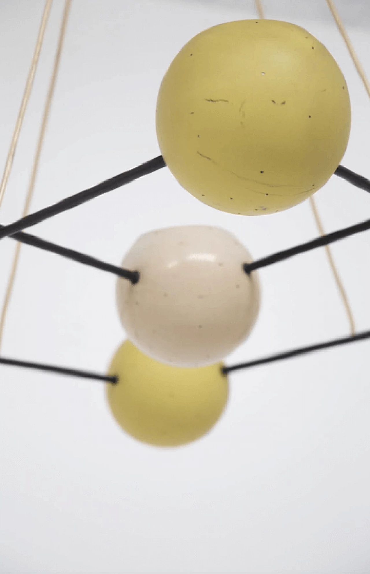 Aluminum ball chandelier by Stilnovo, 1950s. 5