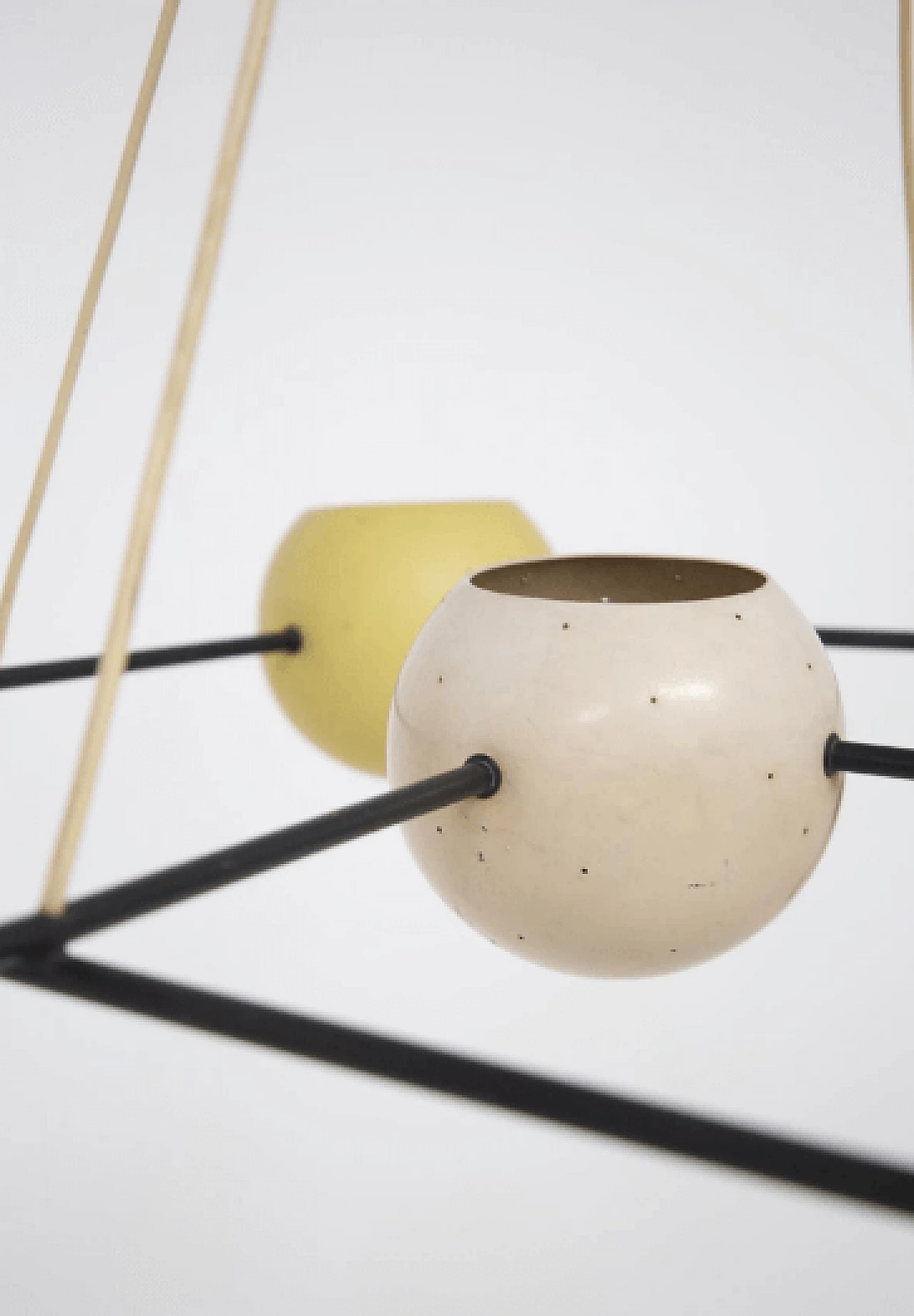 Aluminum ball chandelier by Stilnovo, 1950s. 6