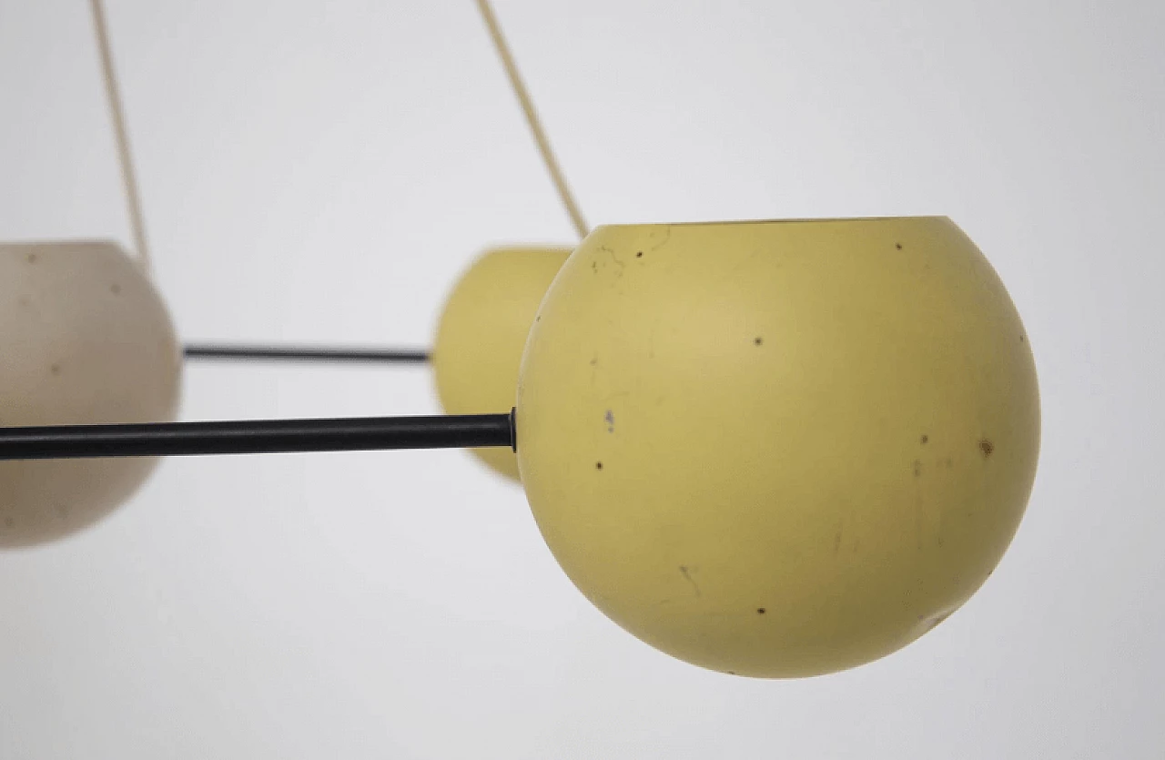 Aluminum ball chandelier by Stilnovo, 1950s. 7