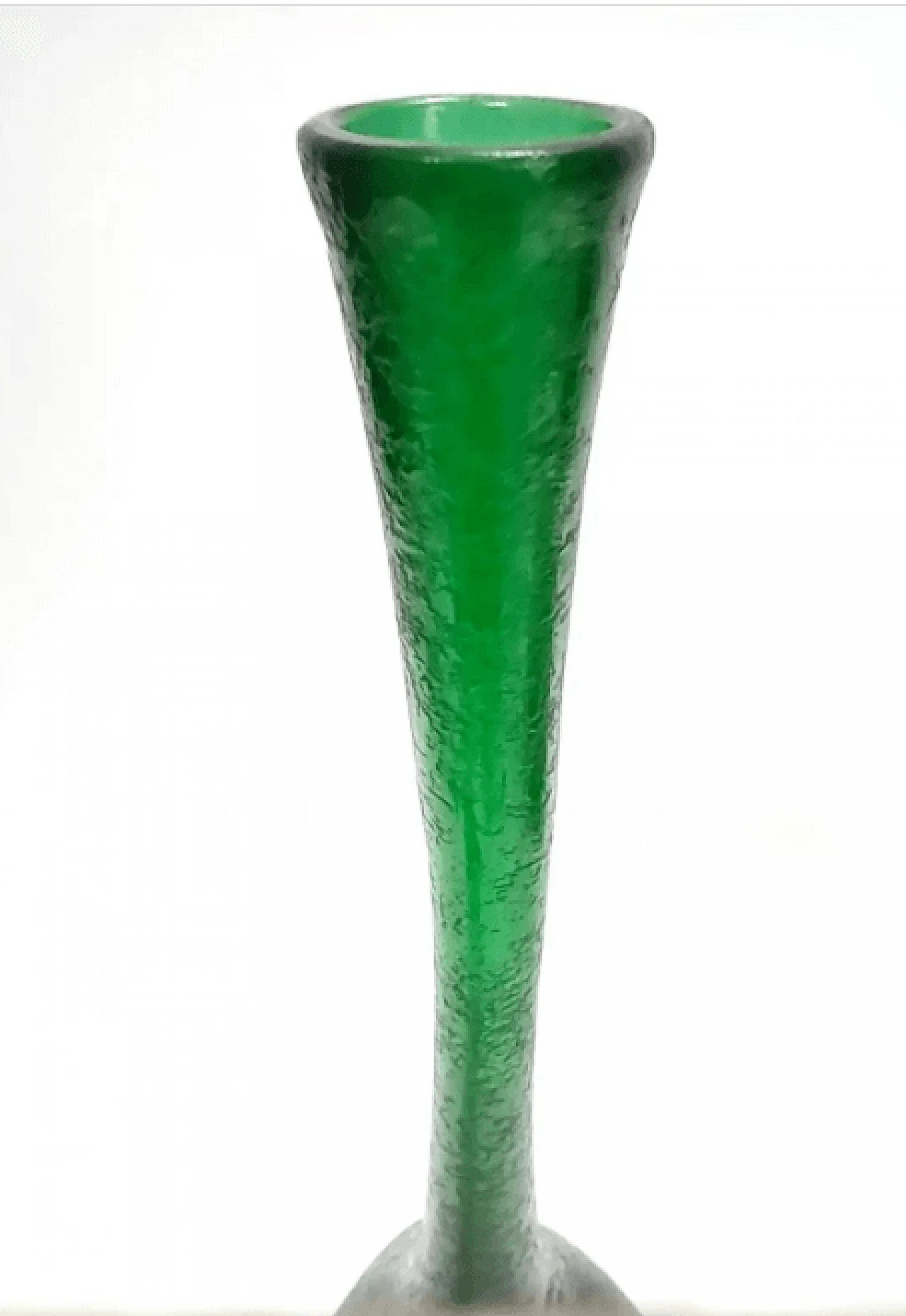 Vaso in vetro di Murano Corroso verde smeraldo di Seguso, anni '50 8