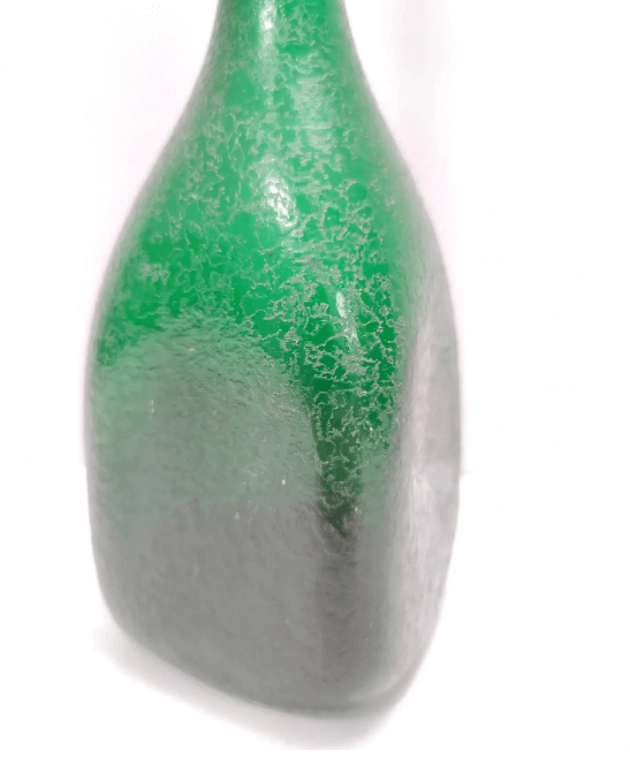Vaso in vetro di Murano Corroso verde smeraldo di Seguso, anni '50 9